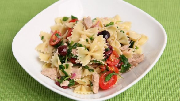 sallad tuna makarona fruta