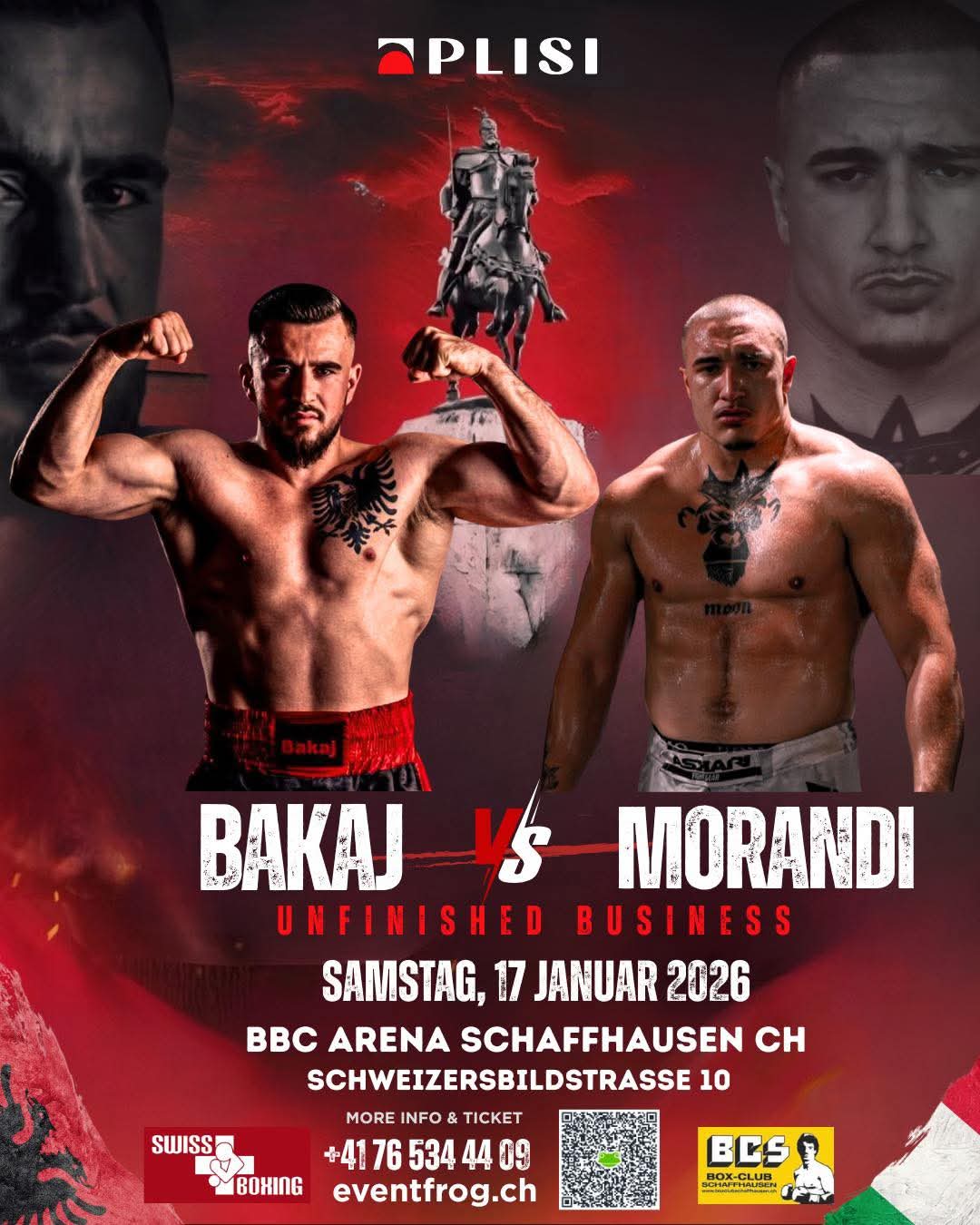 Bakaj vs Morandi  përballja e madhe e boksit më 17 janar në Schaffhausen