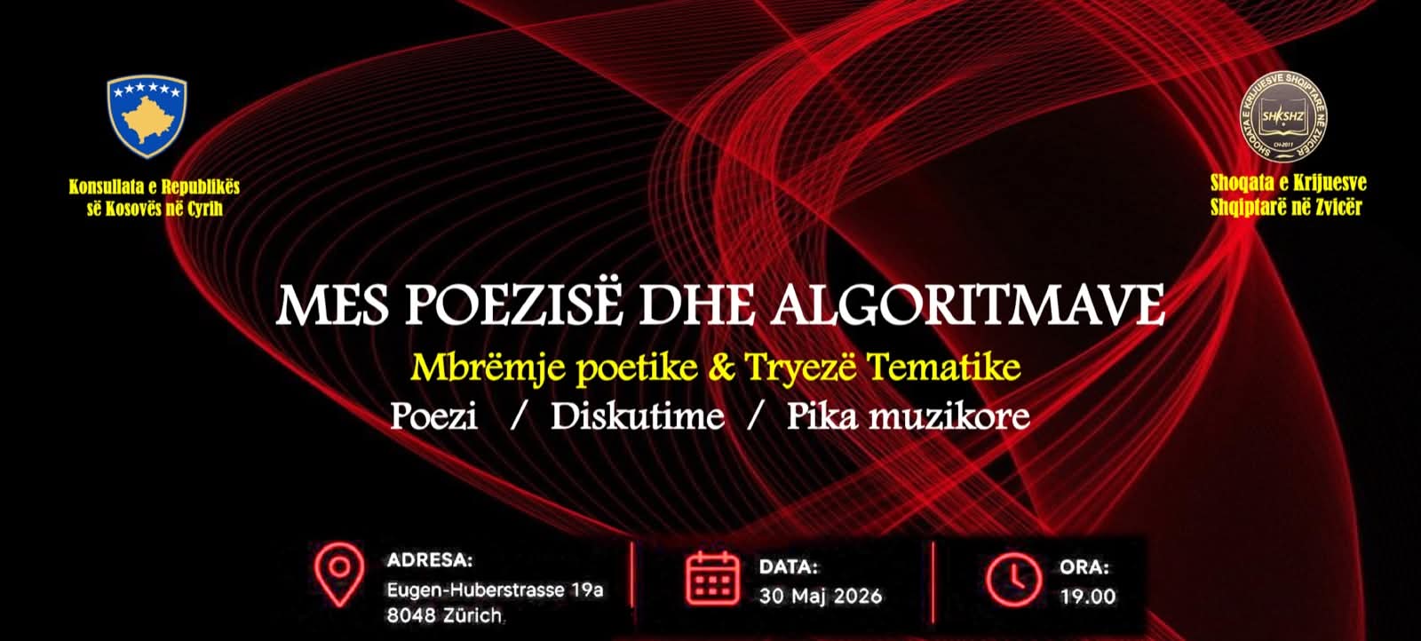  Mes Poezisë dhe Algoritmave   mbrëmje poetike dhe tryezë tematike në Cyrih