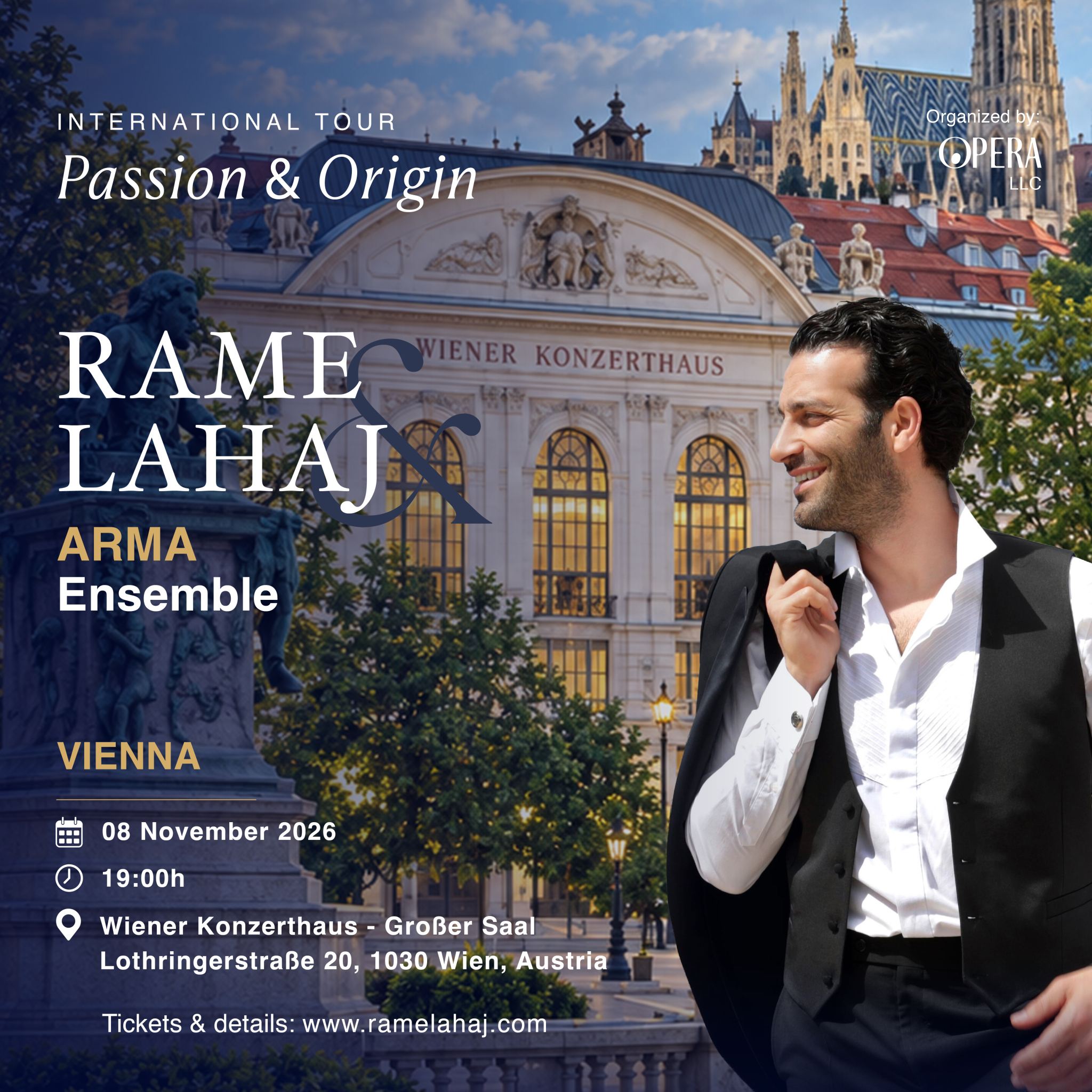 Rame Lahaj do të performojë në një nga sallat më prestigjioze të Vjenës me  PASSION   ORIGIN 